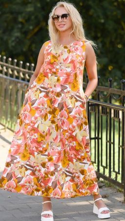 НОВИНКА!!! Длинное платье 70% лен+30% хлопок