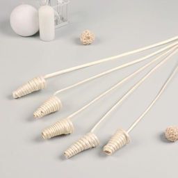 Цена за 10 шт. Декор Спираль конус 60 см, белый (конус h=7см, d=3.5см)