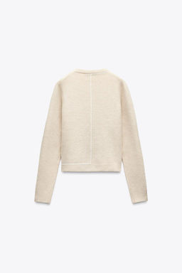 KNIT SWEATER WITH CONTRAST TRIMS - Zara фото 11