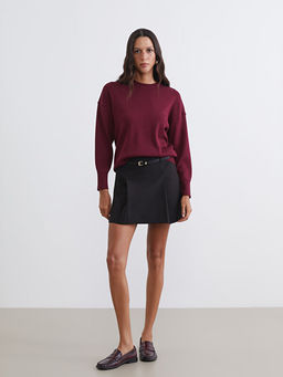 Beli Kemerli Ekose Mini ?ortlu Etek