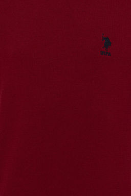 Мужской бордовый красный трикотажный свитер Basic - U.s. polo assn фото 18