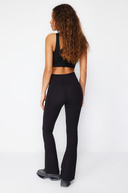 TRENDYOLMILLA Siyah F?rcal? Soft Kumas Ispanyol Paca Yoga Orme Spor Tayt THMSS24TY00019  фото 6
