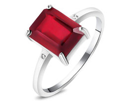 Кольцо, 1 рубин корунд октагон 7х9 мм/3.13 ct., Юкка