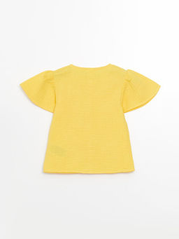 Bisiklet Yaka Kolsuz K?z Bebek Bluz ve ?ort 2li Tak?m - Waikiki фото 3