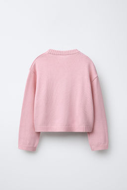 JERSEY PUNTO TEXTO BORDADO / Rosa pastel - Zara фото 4