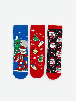 Y?lba?? Temal? Erkek ?ocuk Havlu Soket ?orap 3l?