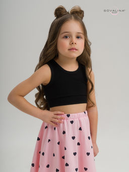 Кроп-топ лапша черный - Sovalina фото 5