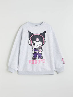 Kuromi Bask?l? K?z ?ocuk Sweatshirt ve E?ofman Alt?