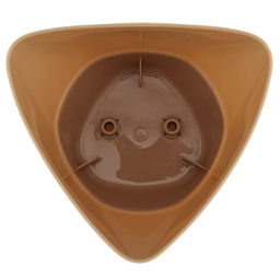 Горшок для цветов пластмассовый Элеганс 0,5л, 10,8х10,5х9,2см, бежевый (Россия) - Домашняя Мода фото 4