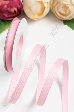 Лента репсовая 1 см*20 ярд "1 сорт" (SF-1346) розовый №04