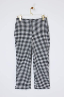 Siyah Ekose Culotte Fit Normal Bel Boru Paca Kapri Jakarl? Orme Pantolon TWOSS26PL00064