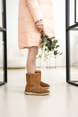 Пальто зимнее "Онли" персик