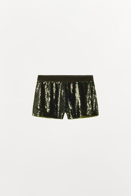 COMBINED SEQUIN SHORTS - Zara фото 3
