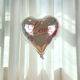 Цена за 5 шт. Шар воздушный фольгированный 18" «Я люблю тебя», серебро