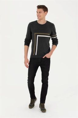 Мужской свитер антрацитового меланжа - U.s. polo assn фото 4