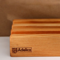 Набор деревянных разделочных досок на подставке Adelica, 3 шт: 38×18, 30×18, 22×18 см, берёза