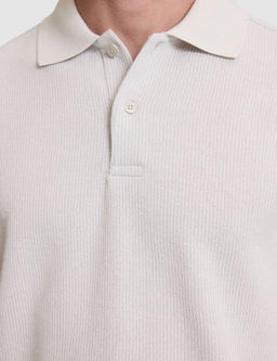 Gri Slim Fit _rme Dokulu Polo Yaka Ti__rt