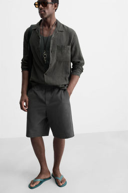 RELAXED FIT COTTON BERMUDA SHORTS - Zara фото 22