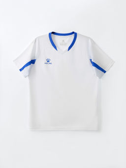 Детская футбольная форма KELME Short-Sleeved Football Suit (White/Blue)