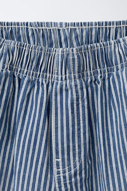 STRIPED BALLOON DENIM TROUSERS - Zara фото 3