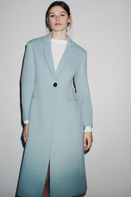 FITTED WOOL BLEND COAT ZW COLLECTION - Zara фото 4