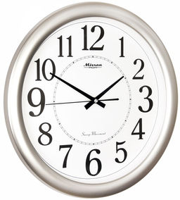 Настенные часы Mirron круглые серые P2257ACB