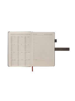 Ежедневник недатированный А5, с хлястиком, 80 листов, в линейку, пвх, серый - Simaland фото 8