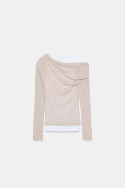 ASYMMETRIC LAYERED-EFFECT T-SHIRT - Zara фото 15
