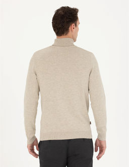 Kum Melanj Slim Fit Bal_k__ Yaka Basic Triko Kazak