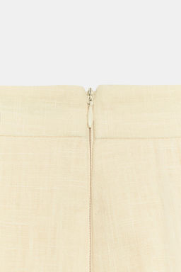 FALDA PLIEGUES ZW COLLECTION / Mantequilla - Zara фото 3