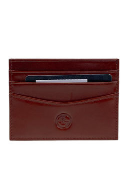 Картхолдер из натуральной кожи для пластиковых карт, цвет коричневый