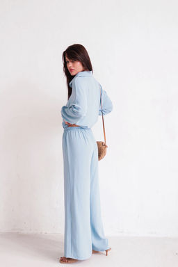 9650 Костюм в пижамном стиле голубой - Martichelli фото 25
