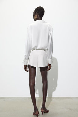 CREPE BUTTON SKORT - Zara фото 4