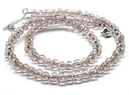 Бусы из циркона шарик гр.6мм цв.сиреневый, 46см