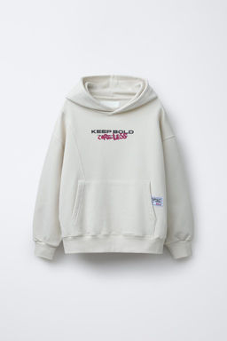 SLOGAN PRINT HOODIE