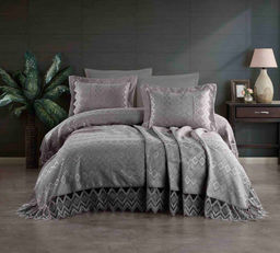 Покрывало EFOR Pique Bedspread NEVA (240*260) с наволочками антрацит ANTRASIT