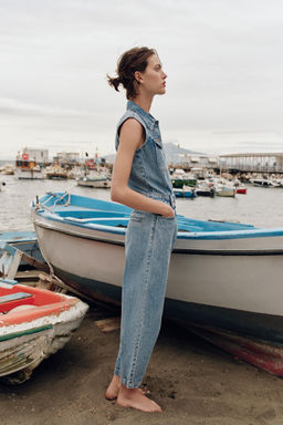 MONO Z1975 DENIM PIERNA BALLOON / Azul medio