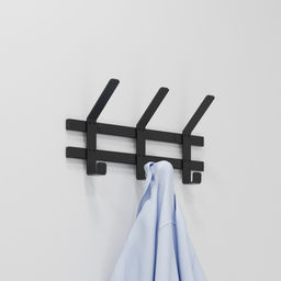 Вешалка настенная "ТОРОНТО 3" (Черный) ВНТ3 Ч