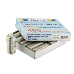 Нитки для вышивания Gamma мультиколор M120/2 100% вискоза 10 шт. 400 я