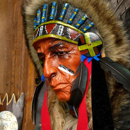 Панно «Индеец Лиуону», 40×15×60 см, МИКС