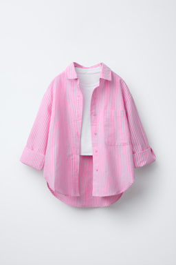 OXFORD SHIRT AND RIBBED T-SHIRT PACK - Zara фото 12
