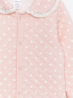 Bebe Yaka Uzun Kollu Desenli K?z Bebek Tulum - Waikiki фото 3