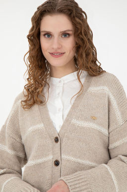 Женский трикотажный кардиган с камнями - U.s. polo assn фото 9