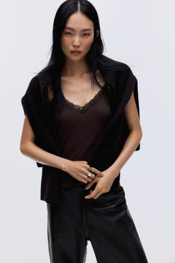 Top de tirantes con detalles de encaje - H&m фото 5