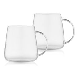 Набор стеклянных кружек Walmer Tulip, 2 шт, 0.4 л, цвет прозрачный  фото 2