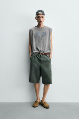 CAMISETA TANK RELAXED FIT ESTAMPADOS / Gris