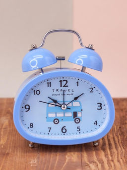 Часы-будильник "Transport", blue (13,5х12 см)