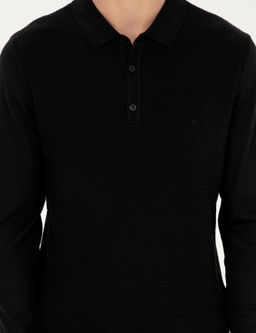 Черный свитер классического кроя - Cacharel фото 6