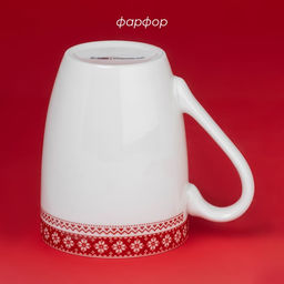 Кружка новогодняя Доляна «Финский лес», 330 мл, 12×8.5×11 см, фарфор, белая