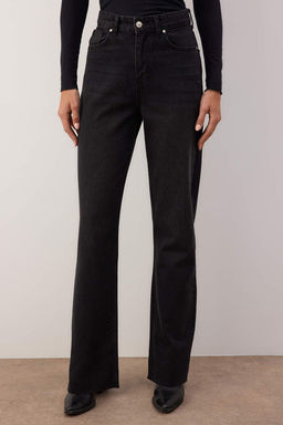 Siyah Yuksek Bel Wide Leg Jeans TWOAW26JE00285 - Trendyolmilla фото 3